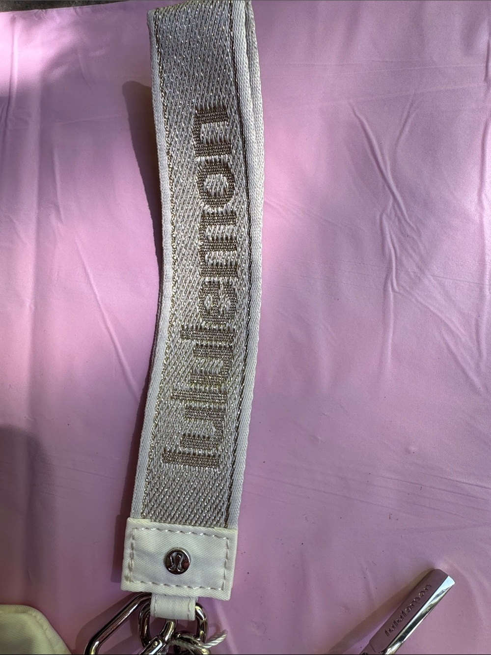 lululemon athletica Cream and Beige Key & Card Holder Strap - Picture 3 of 5